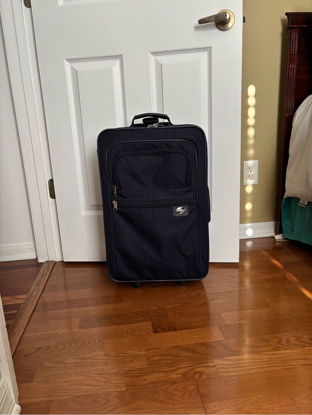 American Tourister Navy Softside Upright Carry-On With Shoulder Bag